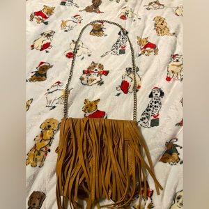 Bohemian fringed small crossbody bag